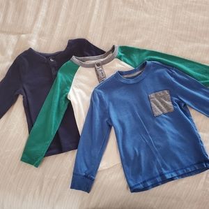 Long-sleeve shirt set of 3